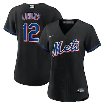 womens nike francisco lindor black new york mets 2022 alter